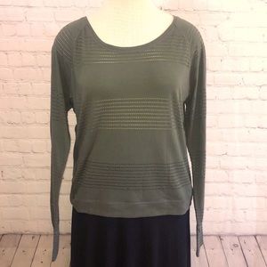 Athleta Olive Long Sleeve Top Size XL